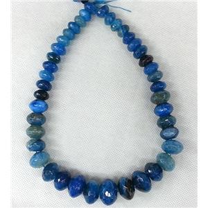 blue Agate rondelle beads Necklace Chain, approx 12-20mm [GAS261]