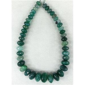 green Agate rondelle beads Necklace Chain, approx 12-20mm [GAS262]