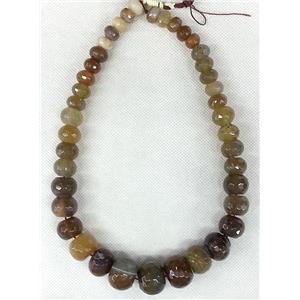 Agate rondelle beads Necklace Chain, approx 12-20mm [GAS268]