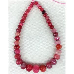 red Agate rondelle beads Necklace Chain, approx 12-20mm [GAS275]