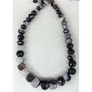 Druzy Agate rondelle beads Necklace Chain, approx 12-20mm [GAS285]
