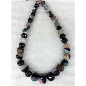 Druzy Agate rondelle beads Necklace Chain, mix color, approx 12-20mm [GAS288]