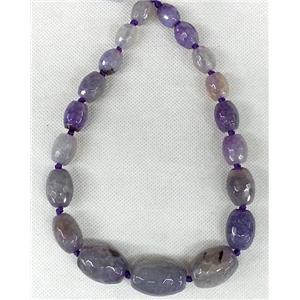 purple Agate barrel beads Necklace Chain, approx 12x13mm, 18x28mm [GAS313]
