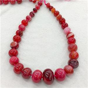red Agate graduated beads, rondelle, dye, approx 12-28mm [GAS318]