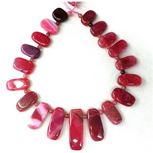 red Agate stick beads Necklace Chain, approx 14x25mm. 15x50mm [GAS329]