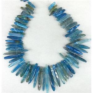 blue Agate stick beads Necklace Chain, approx 17-60mm [GAS334]