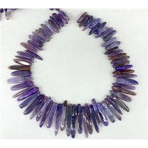purple Agate stick beads Necklace Chain, approx 17-60mm [GAS335]