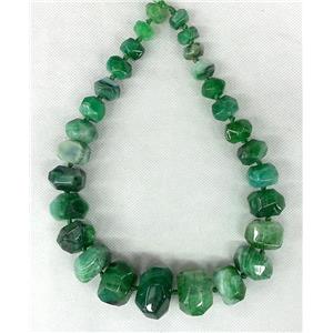 green Agate Necklace Chain, rondelle, approx 14-30mm [GAS341]