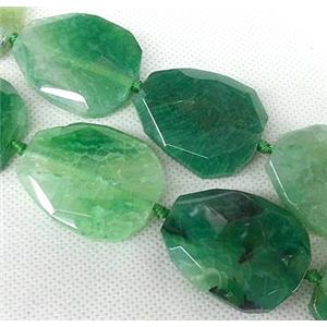 Agate Slice beads, freeform, green, approx 30-40mm [GAS389]