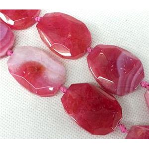 Agate Slice beads, freeform, pink, approx 30-40mm [GAS390]