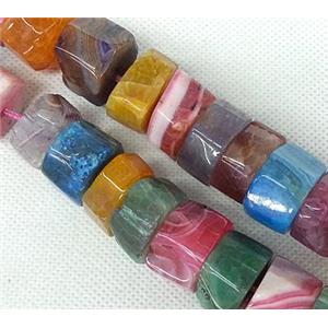 Agate Heishi beads, multi color, approx 25mm [GAS535]