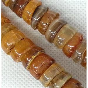 yellow Agate heishi beads, approx 25mm [GAS549]