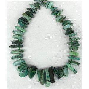 green Rock Agate heishi bead chain necklace, approx 16-35mm [GAS552]