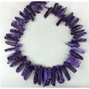 purple Rock Agate heishi bead necklace chain, approx 16-35mm [GAS553]
