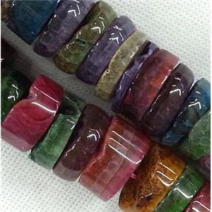 Agate heishi beads, mix color, approx 25mm [GAS559]