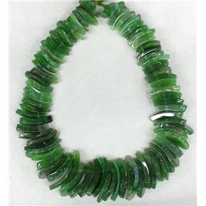 green Agate slab beaded chain for necklace, approx 20-45mm [GAS586]