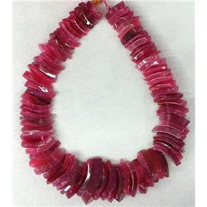 red Agate Slice beads chain necklace, chips, approx 20-45mm [GAS588]