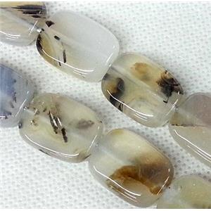 Agate stone beads, rectangle, approx 15x20mm [GAS632]