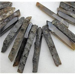 Natural rock Agate bead, freeform, coffee, 10-65mm [GAS687]