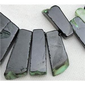 Natural rock agate beads, freeform, green, 12-60mm [GAS698]