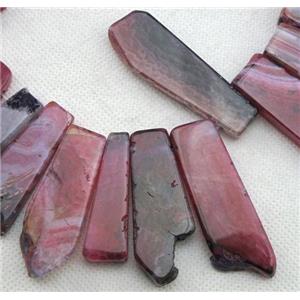 Natural rock agate beads, freeform, pink, 12-60mm [GAS699]