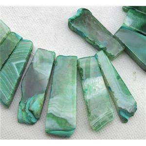 Natural rock agate bead, freeform, green, 12-60mm [GAS703]