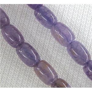 purple Agate stone beads, barrel, approx 8x12mm [GAS735]