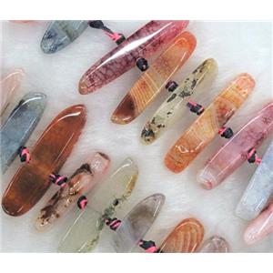 agate stone bead, freeform, colorful, approx 25-40mm [GAS769]