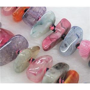 agate stone bead, freeform, colorful, approx 10-16mm [GAS770]