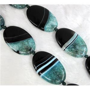 Agate Druzy beads, oval, green, approx 25x35mm [GAS839]