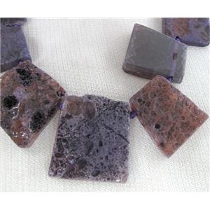 purple Rock Agate stone beads, trapeziform, approx 15-60mm [GAS869]