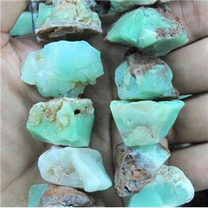 natural Australian Chrysoprase bead chips, freeform, nugget, green, approx 15-25mm. 15 inches [GASA1231]