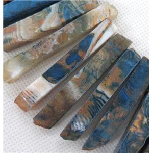 dragon veins agate beads for necklace, stick, freeform, approx 20-60mm [GASA1343]
