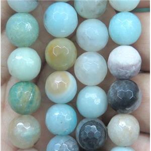 faceted round Amazonite Beads, 4mm dia, approx 98pcs per st [GMAS08-4MM]