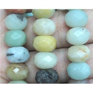 Amazonite Beads, faceted rondelle, approx 4x6mm [GMAS11-4X6MM]