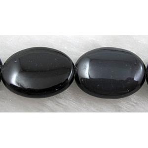 Natural Black Onyx Agate Beads Oval, 12x16mm, 25pcs per st [GMBA03]