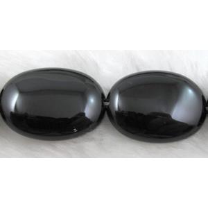 Natural black onyx Agate beads, oval, 18x25mm, 16pcs per st [GMBA07]