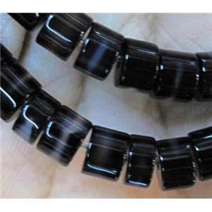natural onyx bead, A-grade, heishi, black, approx 6x8mm, 15 inches [GMBA51-6X8MM]