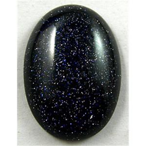 Blue SandStone Cabochon, flat-back Oval, 13x18mm [GMC09-13X18]