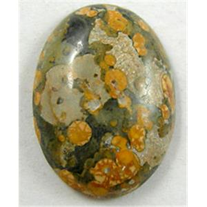 Leopardskin Jasper, Cabochon, flat-back Oval, 18x25mm [GMC10-18X25]