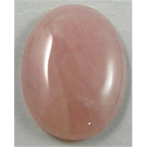 Rose Quartz, Cabochon, flat-back Oval, 10x14mm [GMC12-10X14]