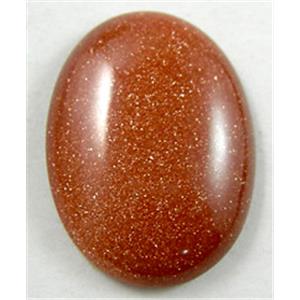 Gold sandstone Cabochon, flat-back Oval, 8x10mm [GMC13-8X10]