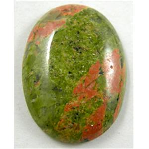 Unakite Gemstone, Cabochon, flat-back Oval, 22x30mm [GMC14-22X30]