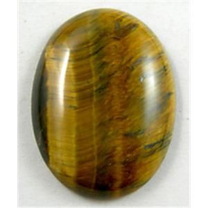 Tiger eye stone, Cabochon, flat-back Oval, 15x20mm [GMC19-15X20]