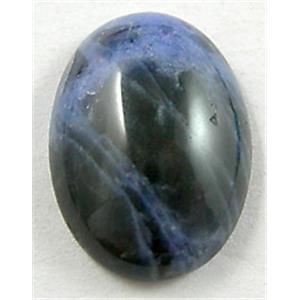 Howlite Lapis, Cabochon, flat-back Oval, 13x18mm [GMC23-13X18]
