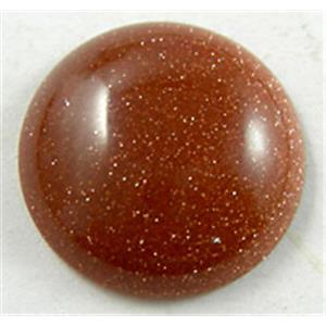 GoldStone, Cabochon, flat-back round, 18mm dia [GMC26-18MM]