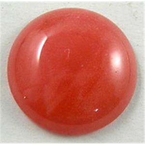 watermelon quartz Cabochon, flat-back Round, 20mm dia [GMC27-20MM]