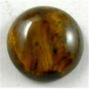 Tiger eye stone Cabochon, flat-back, Round, 12mm dia [GMC28-12MM]