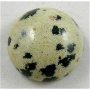 dalmatian Jasper Cabochon, flat-back Round, 16mm dia [GMC29-16MM]