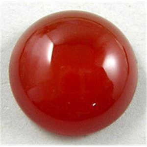 red Carnelian Agate Cabochon, flat-back Round, 8mm dia [GMC30-8MM]
